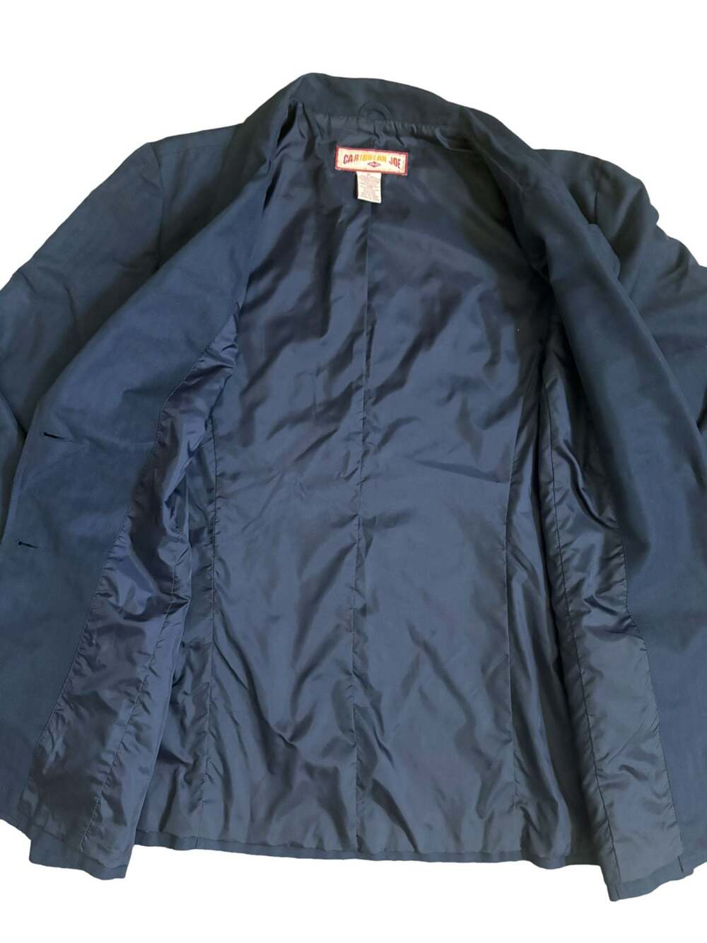 Caribbean Joe Men’s Navy Blue Two-Button Blazer Jacket Size XL - Picture 4 of 6